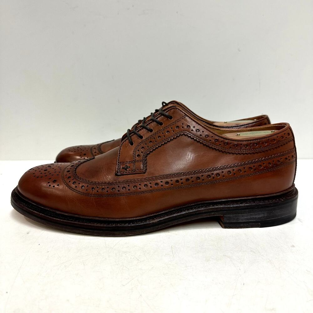 VGUC J. Crew x Grant Stone Ludlow Wing Tip Longwing Derby Brogue Bench Made 10.5